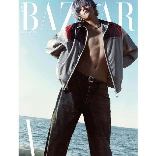 바자 잡지 HARPER&#039;S BAZAAR Korea Magazine 2024.2월호 A형 BTS V
